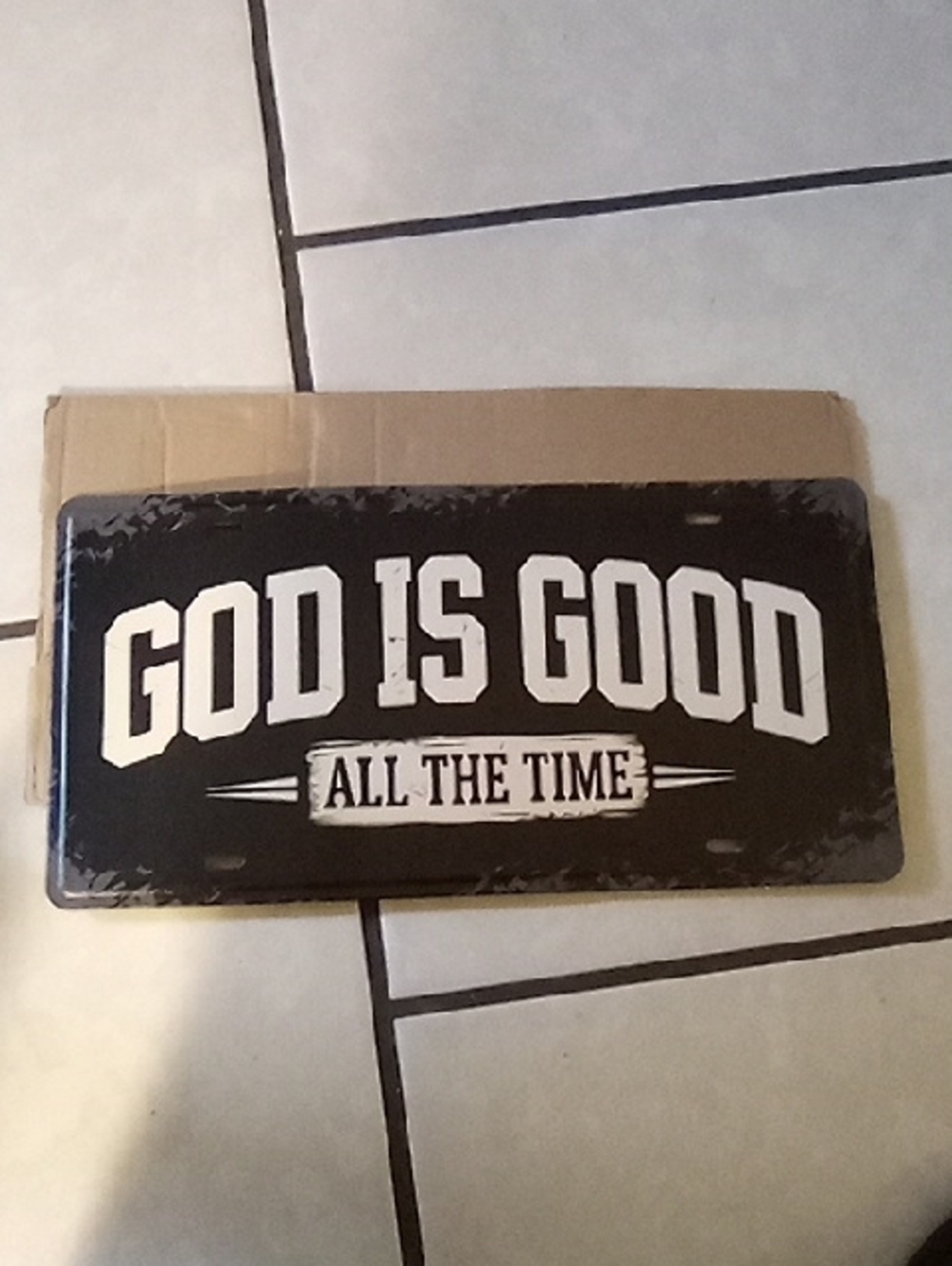 Black "God Is Good" Inspirational Wall Plaque